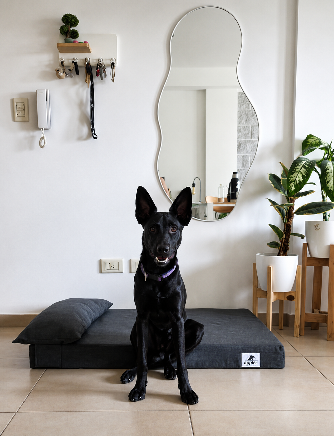 Perro descansando plácidamente en su cama Oppter Antidesgarro